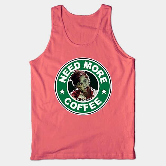 Daily Coffee Addict! Tank Top by pentoolarts